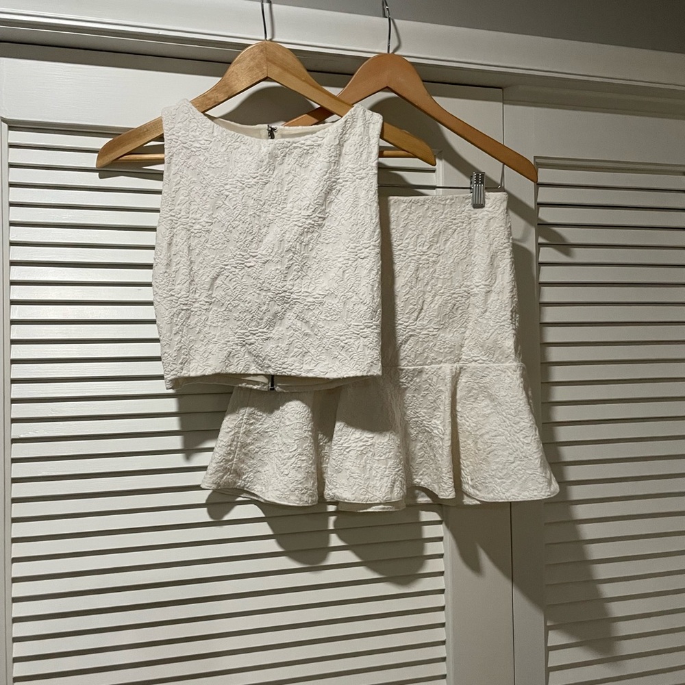 alice + olivia two piece set. White, size 4.